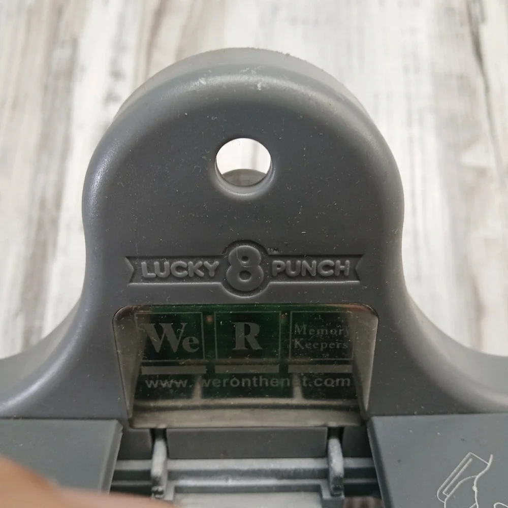 We R Memory Keepers Lucky 8 Punch Vine Bracket 3-in-1 Paper Craft Tool Gray